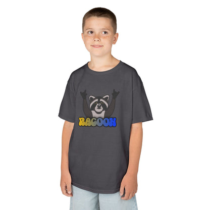 Rockin' Raccoon Kids Tee | Fun Cotton Shirt for Boys & Girls, Cute Animal Graphic Tee, Birthday Gift, Playtime Essential