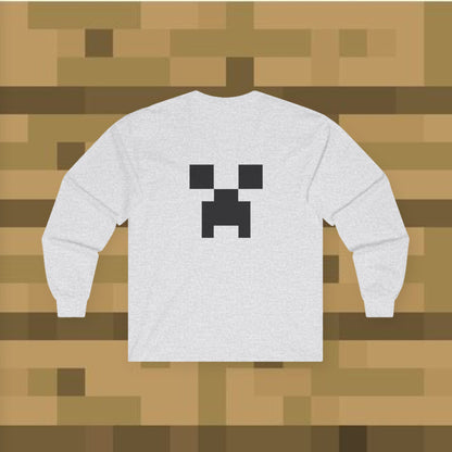 Minecraft Creeper Long Sleeve Tee for Gamers, Unisex Game Shirt, Perfect for Birthdays, Cozy Casual Wear, Minecraft Gifts, Gamer Apparel