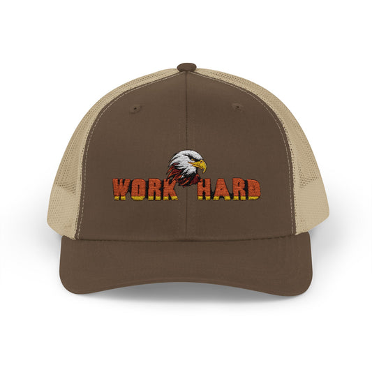 Work Hard Eagle Snapback Cap