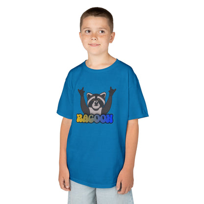 Rockin' Raccoon Kids Tee | Fun Cotton Shirt for Boys & Girls, Cute Animal Graphic Tee, Birthday Gift, Playtime Essential