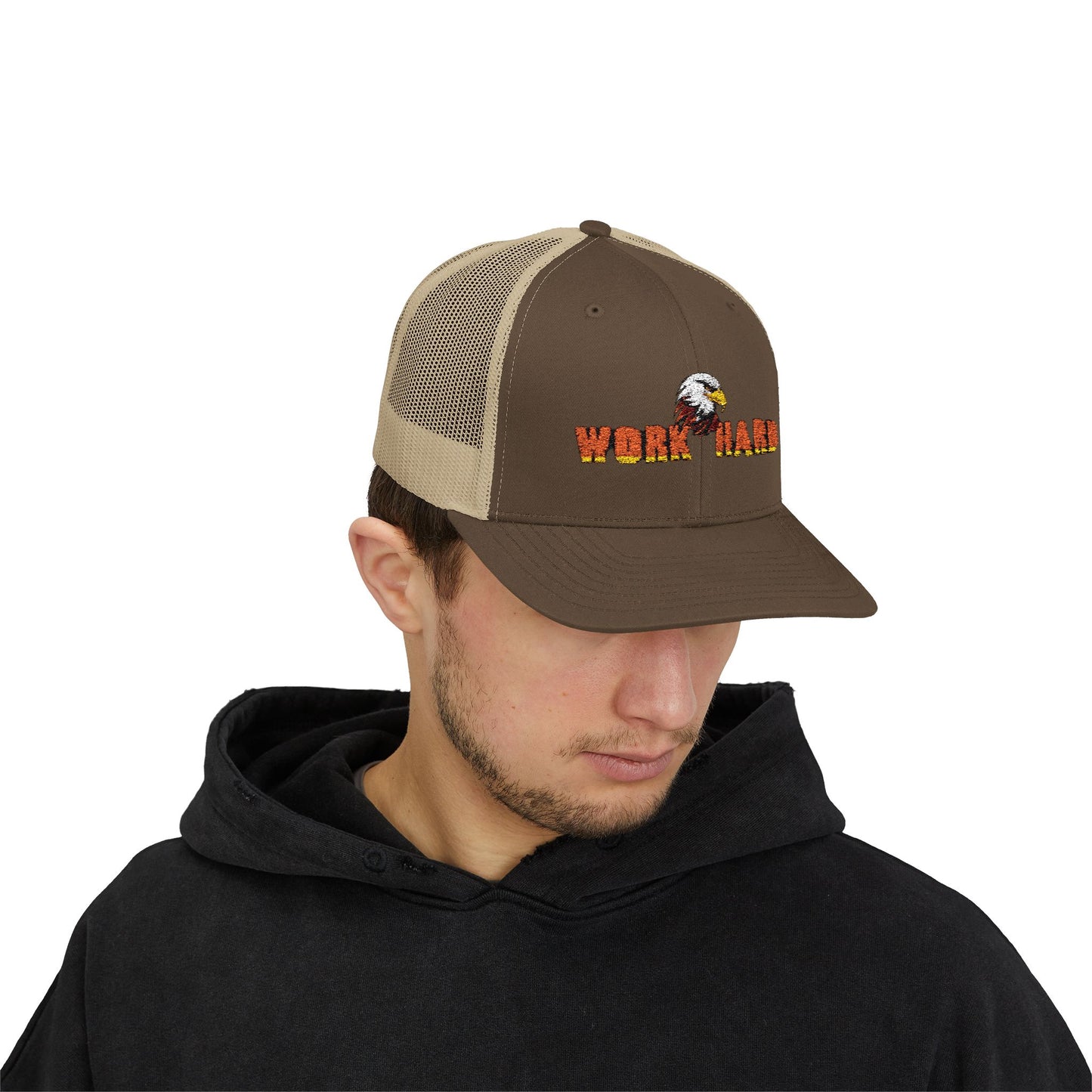 Work Hard Eagle Snapback Cap