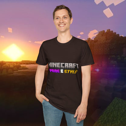 Minecraft Pride & Style T-Shirt for Game Lovers, Unisex Graphic Tee for Pride Events, Casual Wear, Gamer Gift, Comfortable Fashion