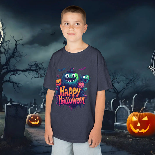 Halloween Kids Tee, Spooky T-Shirt for Children, Perfect for Halloween Parties, Trick or Treating, Gifting to Kids