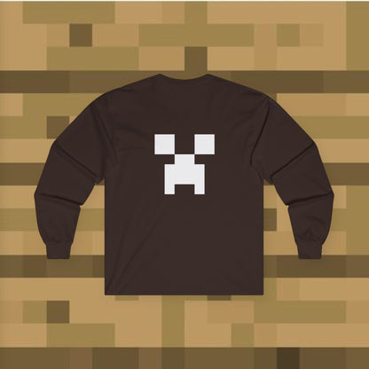Minecraft Creeper Long Sleeve Tee for Gamers, Unisex Game Shirt, Perfect for Birthdays, Cozy Casual Wear, Minecraft Gifts, Gamer Apparel