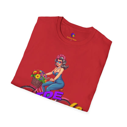 Pride Style Unisex T-Shirt, Fun Summer Tee, LGBTQ+ Gift, Bike Lover Shirt, Festival Wear, Colorful Pride Apparel