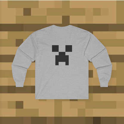 Minecraft Creeper Long Sleeve Tee for Gamers, Unisex Game Shirt, Perfect for Birthdays, Cozy Casual Wear, Minecraft Gifts, Gamer Apparel