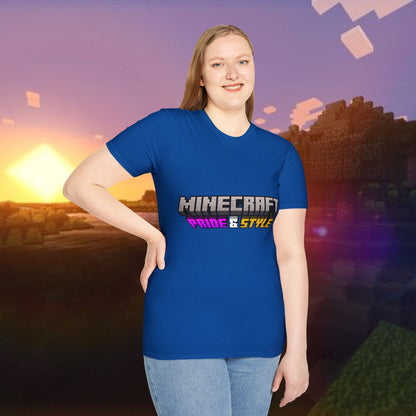 Minecraft Pride & Style T-Shirt for Game Lovers, Unisex Graphic Tee for Pride Events, Casual Wear, Gamer Gift, Comfortable Fashion