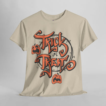 Halloween Trick or Treat Unisex Tee, Spooky Cotton Shirt, Fall Fashion, Halloween Costume Tee, Autumn Celebration Wear, Kids and Adults