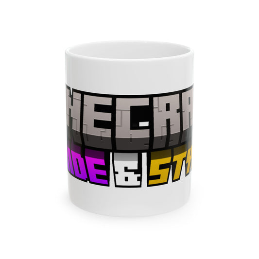Minecraft-Inspired Ceramic Mug, Gamer Gift, Custom Coffee Cup, Birthday Present, Cozy Drinkware, Gaming Merchandise